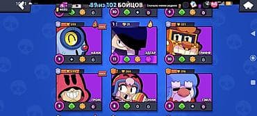 brawl stars: Игровой аккаунт Brawl Stars. Ключевые особенности: - 89 из 102 бойцов — 2