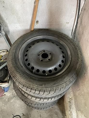 Унаа: Дөңгөлөктөр монтажда 205 / 55 / R 16, Кыш, Колдонулган, Комплект, Жеңил унаалар, Темир, тешиктери - 5 — 1