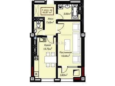 Новостройки от застройщика: Строится, 1 комната, 47 м² — 1