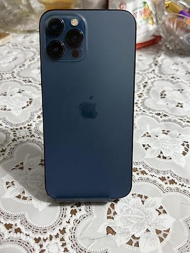 iphone 12 про макс: IPhone 12 Pro Max, Б/у, 256 ГБ, Pacific Blue, Чехол, 75 % — 4