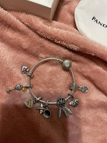 Жеке буюмдар: Браслет Pandora с шармами - Оригинальный серебряный браслет-основа — 3