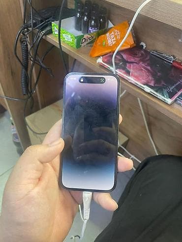 телефон афон: IPhone 14 Pro, Черный, Кабель — 4