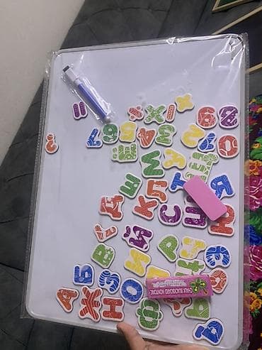 Набор для обучения буквам и цифрам на магнитной доске. Состав: - — 1