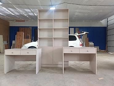 Ашкана гарнитурлары: Кеңсе эмереги комплекти, ДСП, түсү - Боз — 1