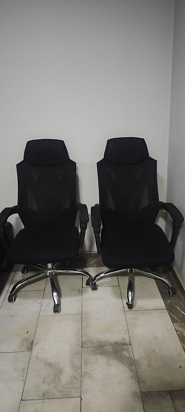 Офисные кресла: Офисное кресло, Б/у, С колесиками, цвет - Черный, Самовывоз — 6