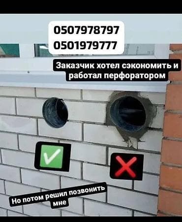 алмазная резка стен: Алмазное сверление и резка проемов - Алмазное бурение отверстий в — 3
