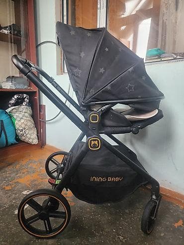 анекс коляски: Коляска, цвет - Черный, Б/у — 4