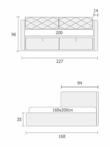 кровать 2 спальная: Прямой диван, Б/у — 4
