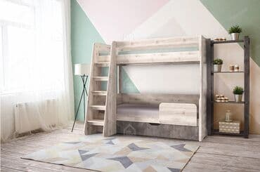 двухъярусная кровать и письменный стол: Икарная двухъярусная кровать приведет в восторг ваших детей. Модель — 3