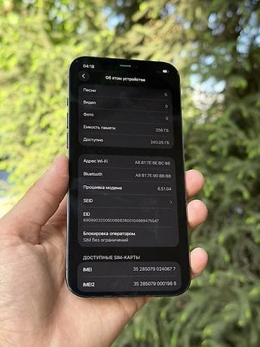 iphone 12 бу: IPhone 12 Pro Max, Б/у, 256 ГБ, Графит, 89 % — 6