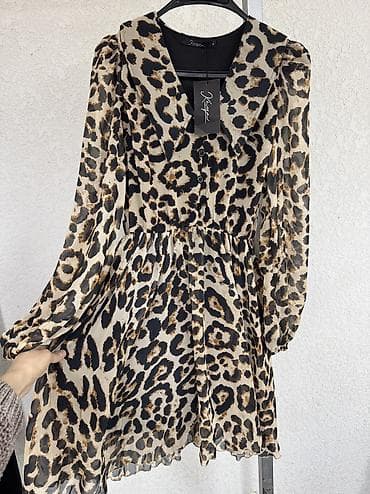 летний платье: Повседневное платье, Лето, Длинная модель, Шифон, S, M, L — 10