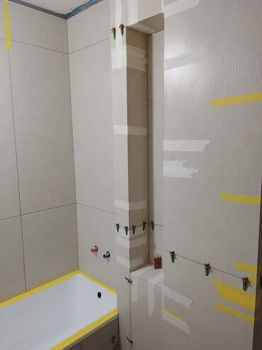 расценки на отделочные работы в бишкеке 2023: Подготовка стен для укладки, Подготовка стен для грунтовки, Резка плитки | Керамическая плитка, Керамогранитая плитка, Мозаичная плитка | Вертикальная укладка, Диагональная укладка, Горизонтальная укладка Больше 6 лет опыта — 8