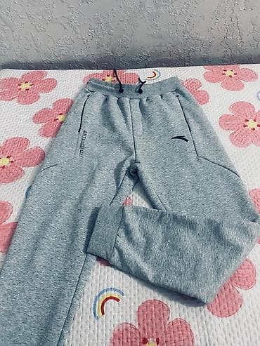 nike original: Серые спортивные штаны ANTA. - Цвет: меланжевый серый - Покрой — 1