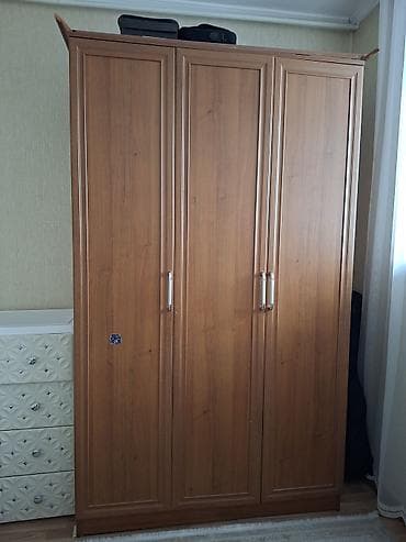 Мебель: Шкаф для одежды, Б/у, Прямой, ЛДСП — 1