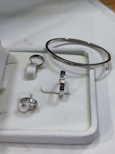 самые красивые свадебные платья в мире: Серебряный Набор+ браслет Карьтие Дизайн Италия Серебро 925 пробы — 11