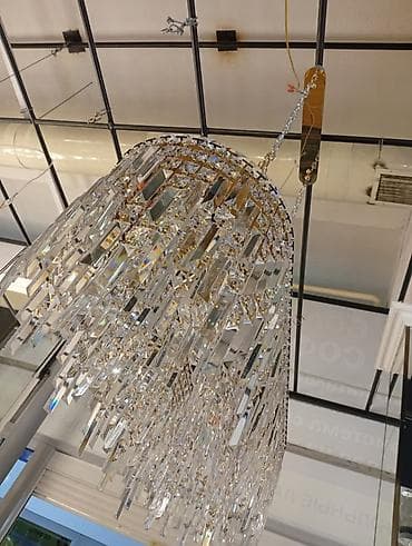 string art: Подвесная хрустальная люстра каскадного типа. - Конструкция — 1