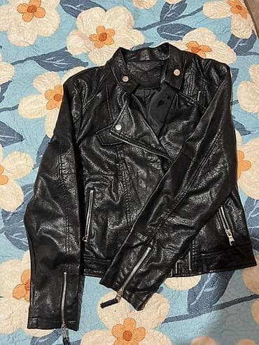 m16 mini: Кожаная куртка, Косуха, Экокожа, Приталенная модель, M — 1