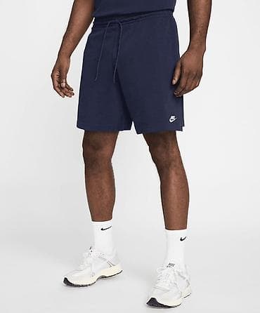 nike kargo: Мужские шорты Nike Club Fleece - Цвет: тёмно-синий (navy) - Материал — 2