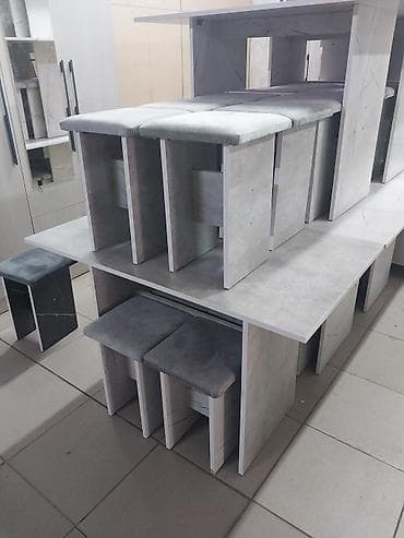 сервант стол: Кухонный стол и стул, Новый, Платная доставка, цвет - Серый — 4