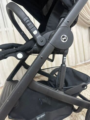 прогулочная коляска cybex бу: Коляска, цвет - Черный, Б/у — 3