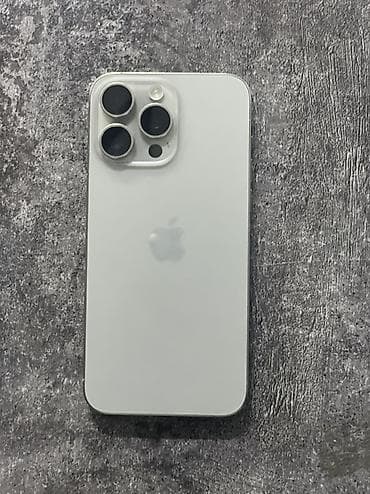IPhone 15 Pro Max, Б/у, 256 ГБ, Natural Titanium, Чехол, 83 % — 3