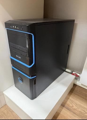 hard disc: ТОРГ УМЕСТЕН!!! Системный блок Delux (черно-синий корпус, фронтальные — 1