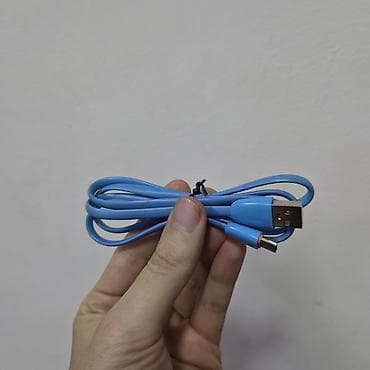 Настольные ПК и комплектующие: Кабель USB-A — USB Type‑C, голубой - Разъёмы: USB-A (стандартный) → — 2