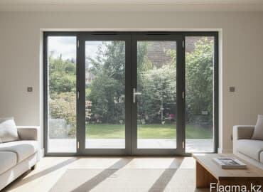 Алюминиевое окно на заказ, Тип окна: Витражные, Мансардные, Панорамные, Декоративные особенности: Декоративный переплет, Бесплатная установка, Без рассрочки