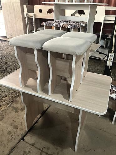 угалок стол стул: Кухонный стол и стул, Новый, Бесплатная доставка, цвет - Бежевый — 4