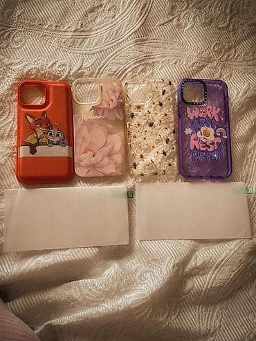 Бишкек‼️ Это чехлы на 13 proMax(почти новые) + 2 стекла Отдам за 500