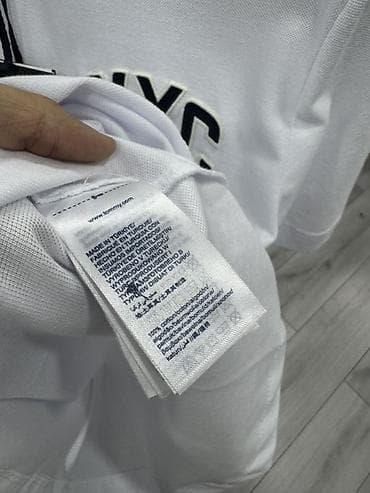 Футболки: Мужская футболка, XL, S, M, Tommy Hilfiger, Новый, цвет - Белый, Самовывоз — 4