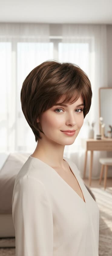 чач тарач: Парик короткий, новый, смотрится натурально. Продаю так как не — 1