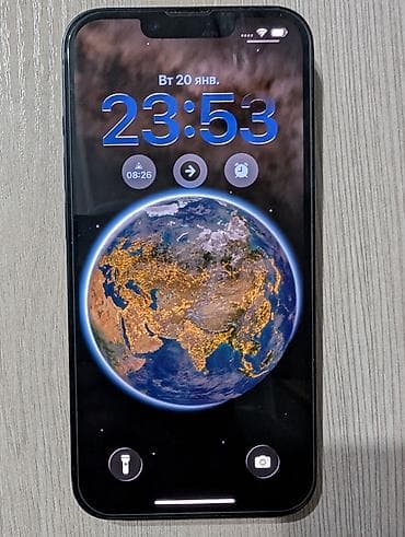 IPhone 14, Б/у, 128 ГБ, Черный, Кабель, 100 %