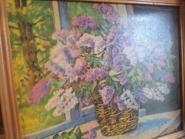 куплю бумага: Торшонированная картина в богемной раме. СССР. Винтаж - Техника — 5