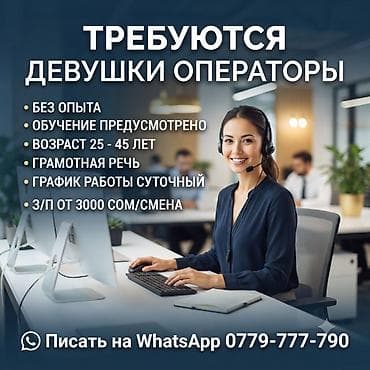 ness construction: Требуются девушки операторы диспетчера. пишите на WhatsApp! — 1