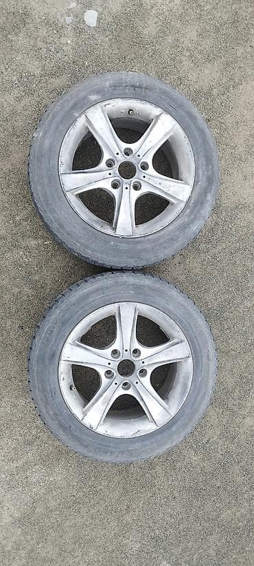 резина на 12: Колеса в сборе R 15, Зима, Б/у, Пара, Литые, отверстий - 5 — 1