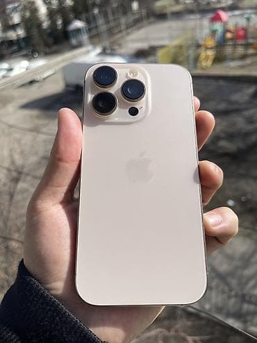 ayfon se: IPhone 16 Pro, Б/у, 256 ГБ, Desert Titanium, Зарядное устройство, Защитное стекло, Чехол, 95 % — 1