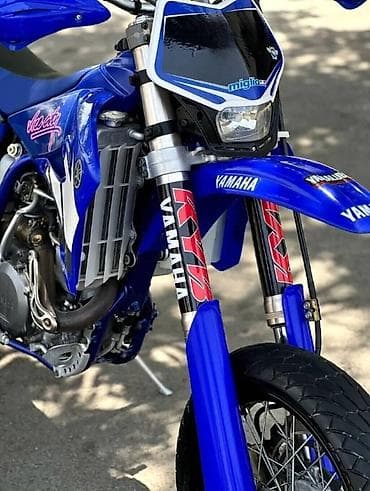 мотоцикл горные: Yamaha WR450F Supermoto — мощный Cупермото в фирменном синем цвете — 3
