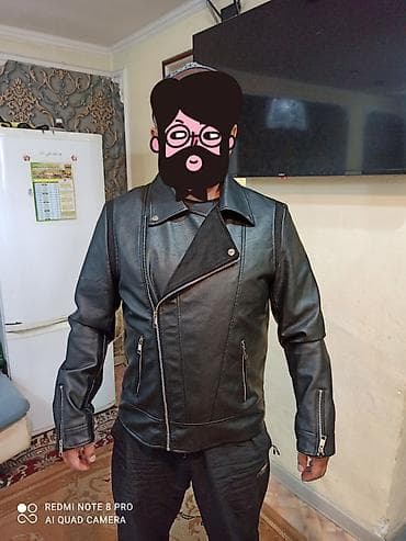 Мужская кожаная косуха, черного цвета. - Материал: натуральная кожа — 1