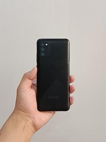 tab a9: Samsung Galaxy A02 S, Б/у, 32 ГБ, цвет - Черный, 2 SIM — 3