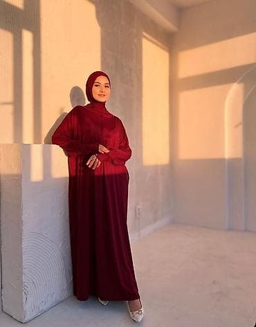 Одежда для дома и сна: Повседневное платье, Made in KG, Осень-весна, Длинная модель, Трикотаж, Оверсайз, XL — 5