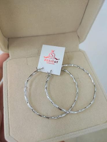 Серебряные серьги, Проба 925, Без вставки, Женские, Новый