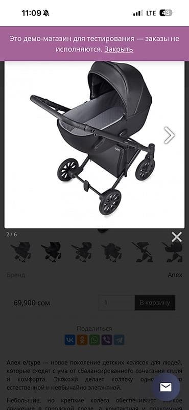 детские коляски 2 в 1: Anex e/type — универсальная детская коляска 2 в 1 (люлька + — 3