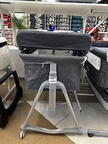 спальные мишки: Детская приставная кроватка, С колесиками, цвет - Серый — 3