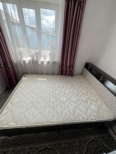 каркас на кровать: Двуспальная кровать, С матрасом, длина - 200 см — 2