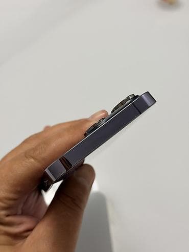 face id: IPhone 14 Pro, Б/у, 128 ГБ, Deep Purple, Защитное стекло, Чехол, 79 % — 3