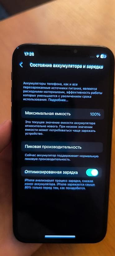 IPhone X, Колдонулган, 64 ГБ, Space Gray, 100 % — 8
