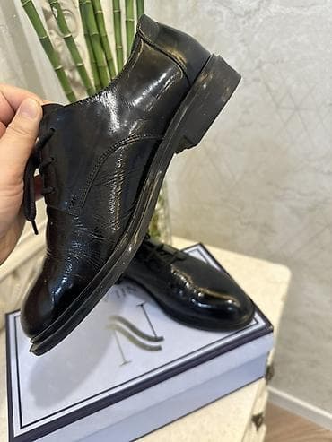 кожаный обувь: Оксфорды, 37.5, 38, Roberto Netti, Б/у, цвет - Черный, Самовывоз — 3