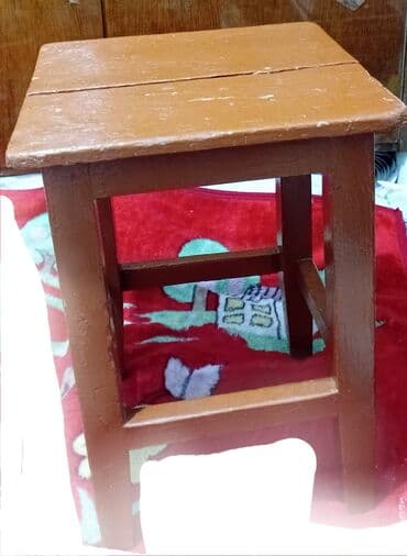 деревянные барные стулья: Табуретка, Колдонулган, Жыгач, Бүктөө эмес — 3