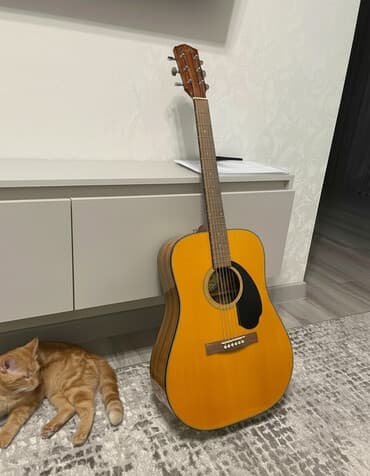 музыкальный инструмент ямаха: Акустическая гитара Limited Edition Fender CD-60S Dreadnought, Walnut — 1